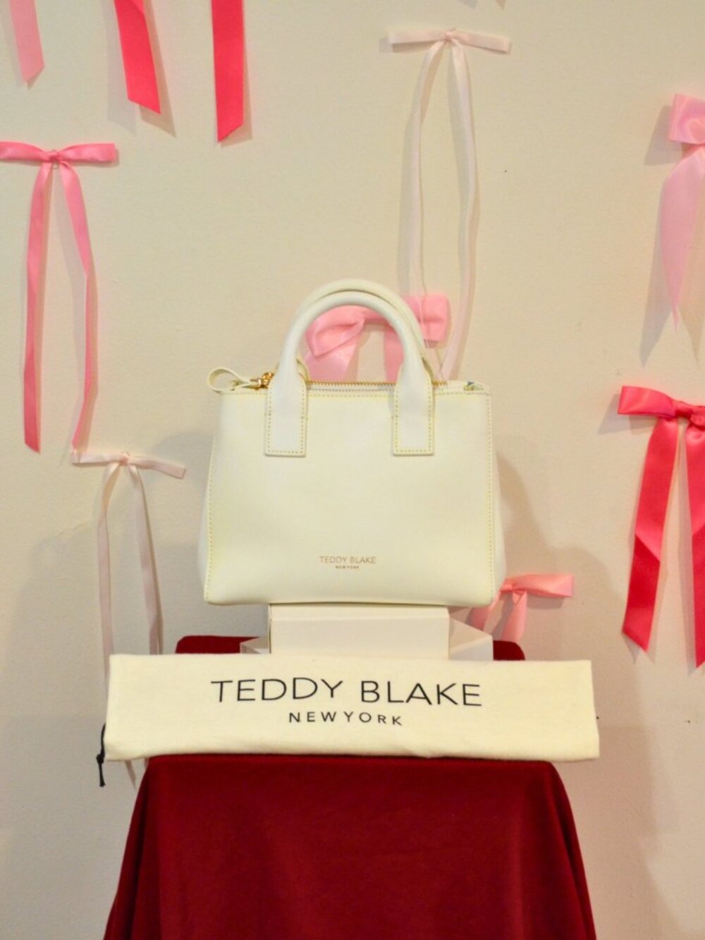 Teddy Blake Bella Palmelatto Leather Bag – White
